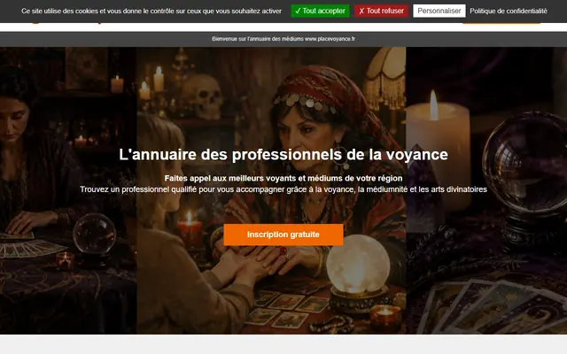Page d’accueil de Placevoyance